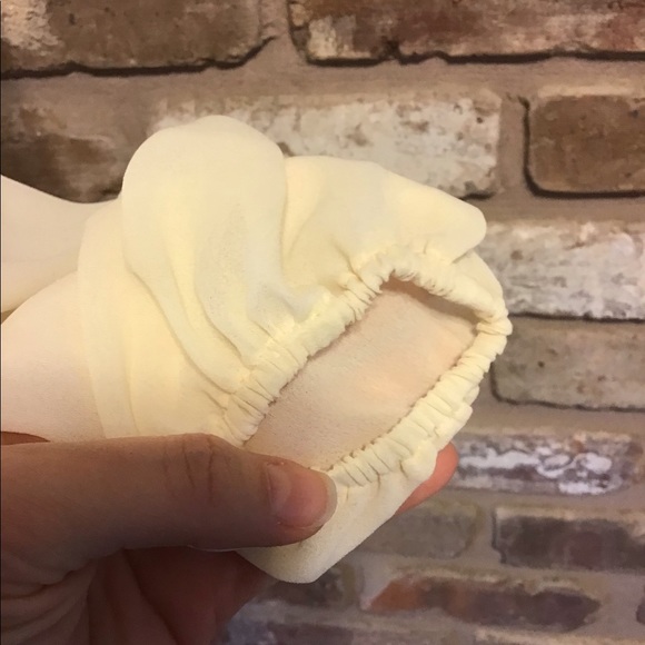 JAFF BY CAROL ANDERSON Vintage Cream Lace Neck Long Sleeve Blouse Top - Picture 4 of 6